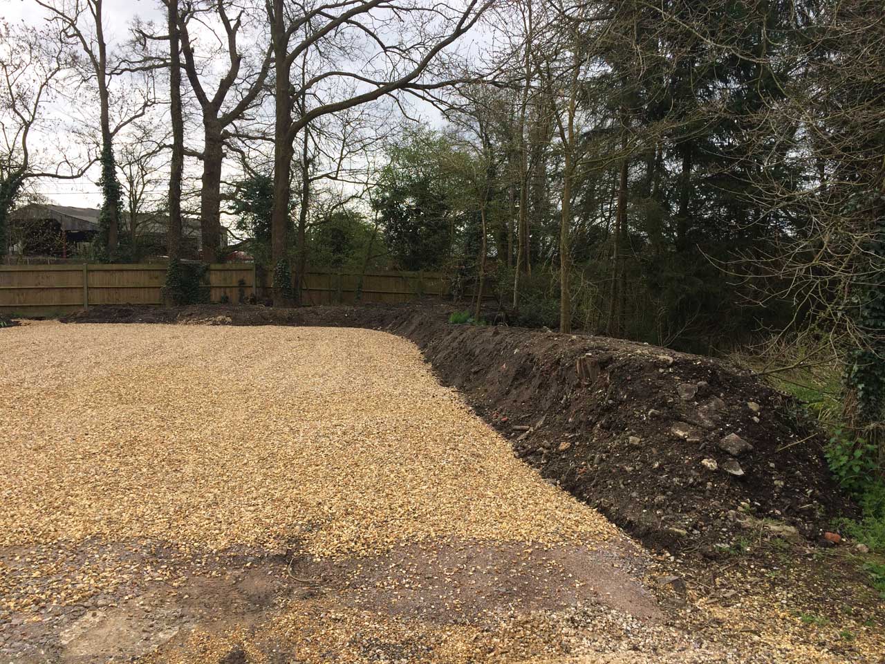 Earthworks - Earth Berm - Berkshire Hampshire Surrey - Car park driveway construction Holme Grange School Wokingham Berkshire - Let the Digger Do It Image of Earthworks - Earth Berm - Berkshire Hampshire Surrey - Car park driveway construction Holme Grange School Wokingham Berkshire - Let the Digger Do It